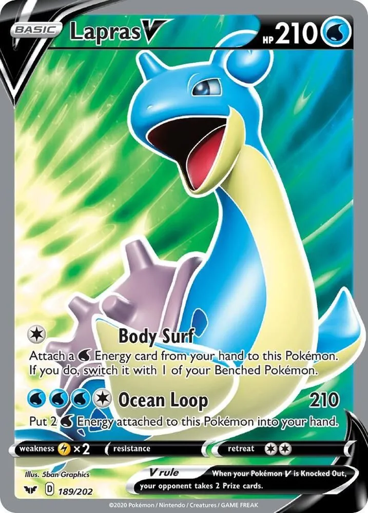 Lapras V from SWSH01: Sword & Shield Base Set - Pokemon