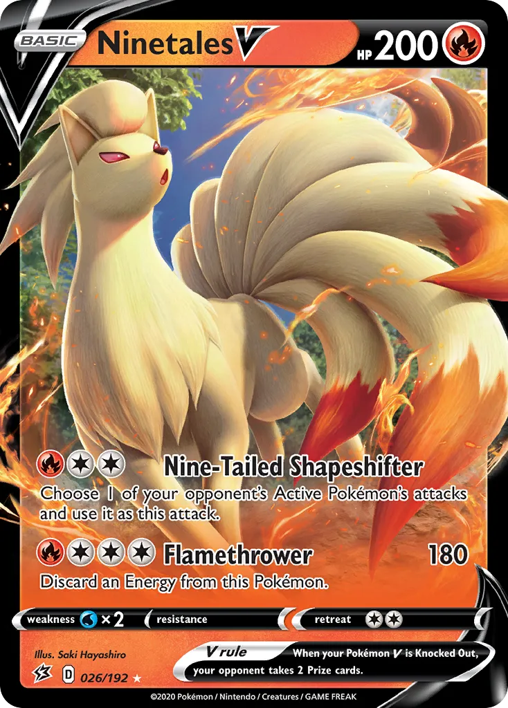 Ninetales V — SWSH02: Rebel Clash — Pokémon