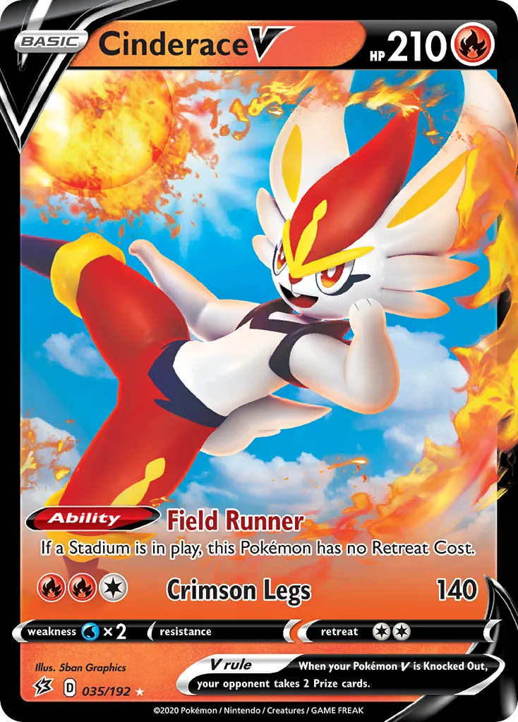 Cinderace V — SWSH02: Rebel Clash — Pokémon