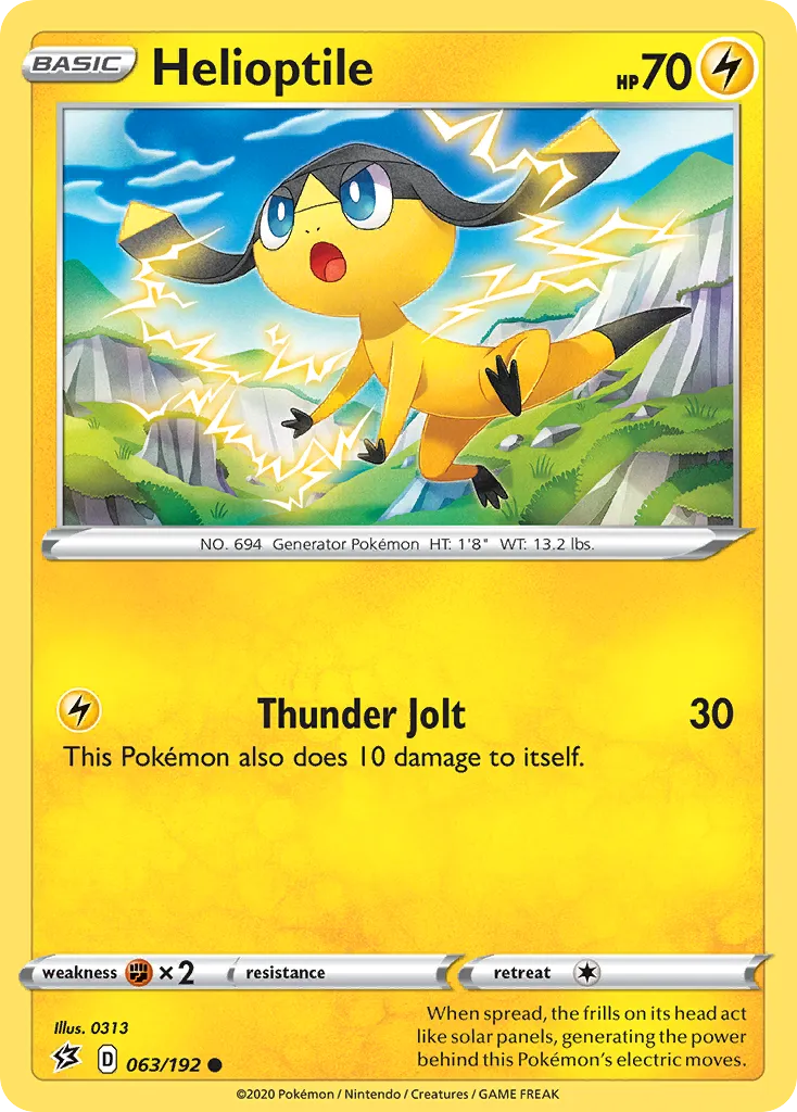 Helioptile — SWSH02: Rebel Clash — Pokemon