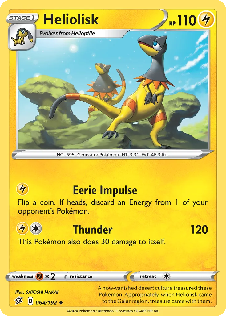 Heliolisk — SWSH02: Rebel Clash — Pokemon