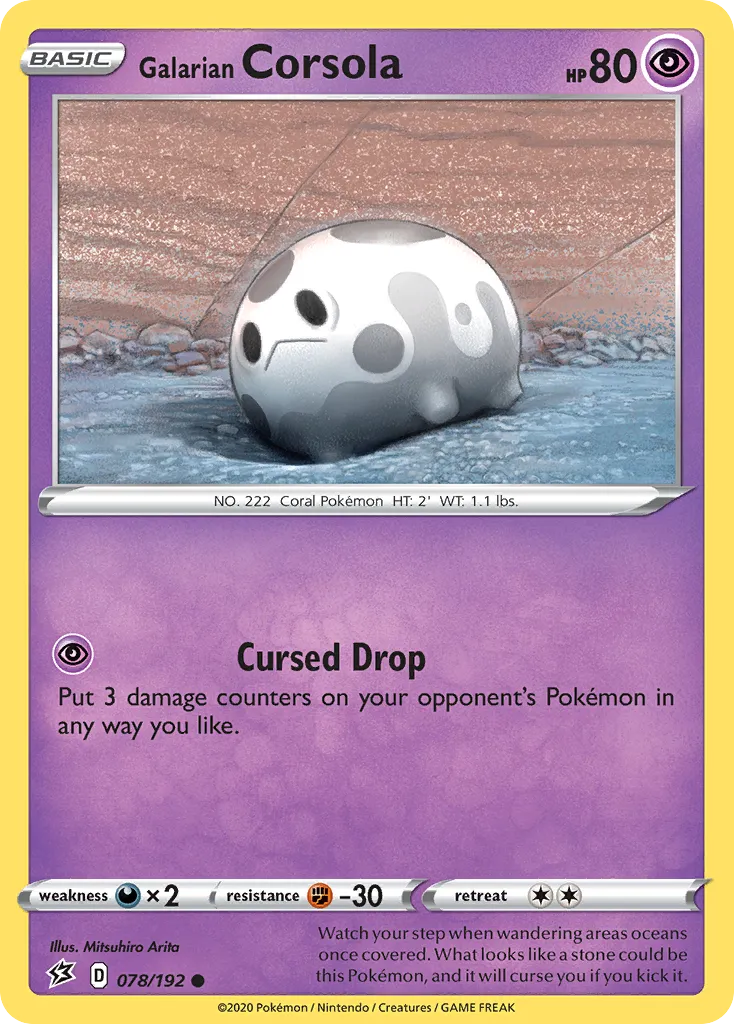 Galarian Corsola — SWSH02: Rebel Clash — Pokemon