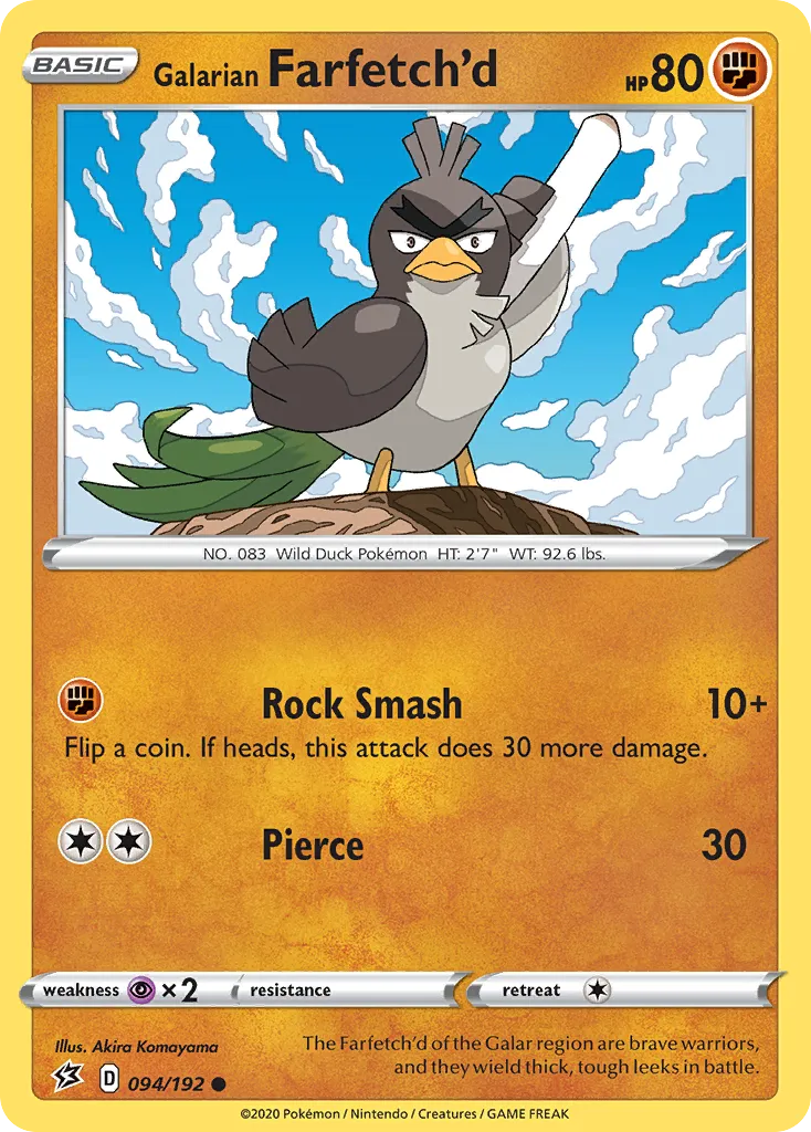 Galarian Farfetch'd — SWSH02: Rebel Clash — Pokémon