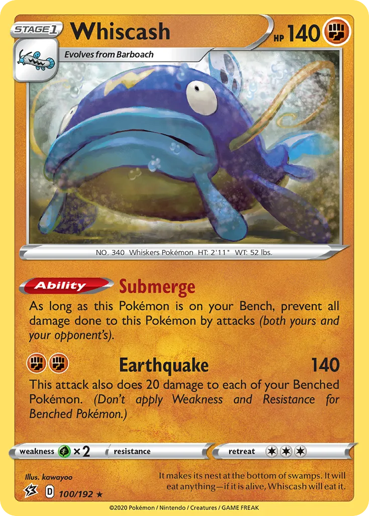 Whiscash — SWSH02: Rebel Clash — Pokemon
