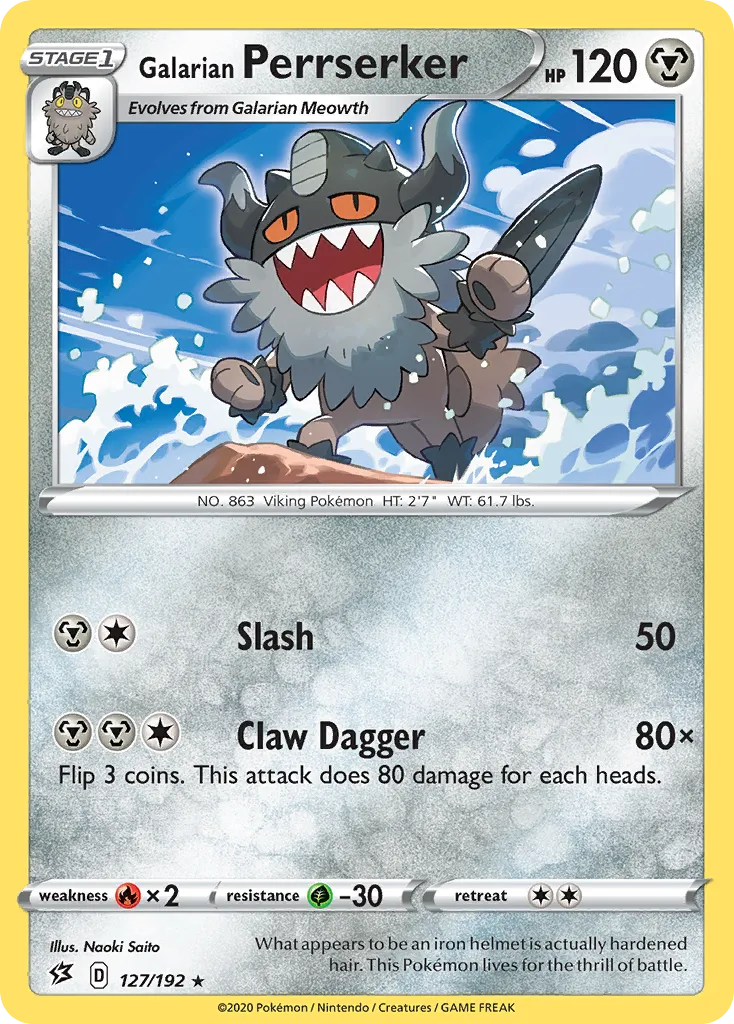 Galarian Perrserker — SWSH02: Rebel Clash — Pokémon