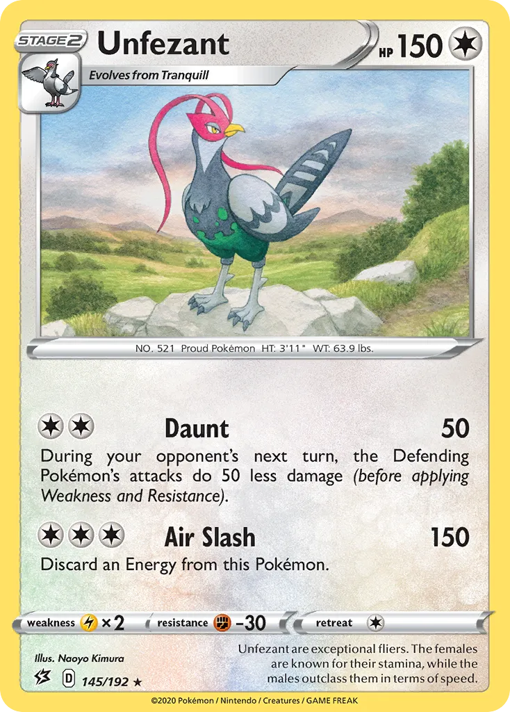 Unfezant — SWSH02: Rebel Clash — Pokémon