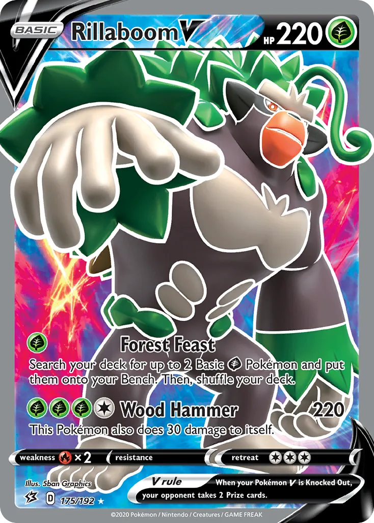 Rillaboom V from SWSH02: Rebel Clash - Pokemon