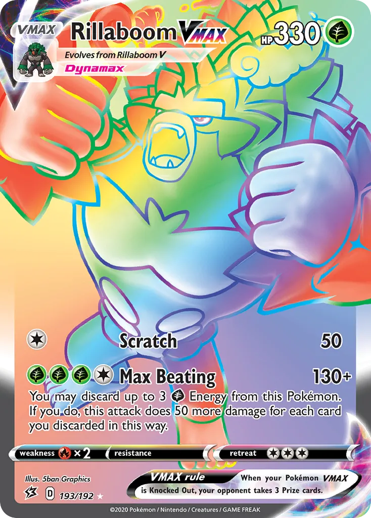 Rillaboom VMAX from SWSH02: Rebel Clash - Pokemon