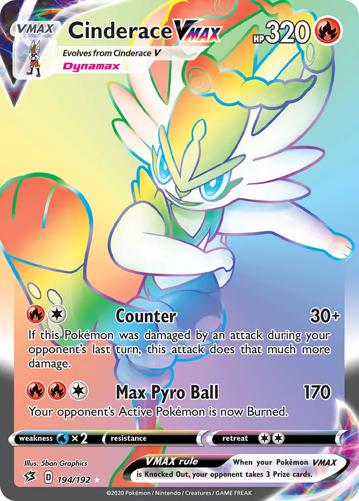 Cinderace VMAX — SWSH02: Rebel Clash — Pokémon