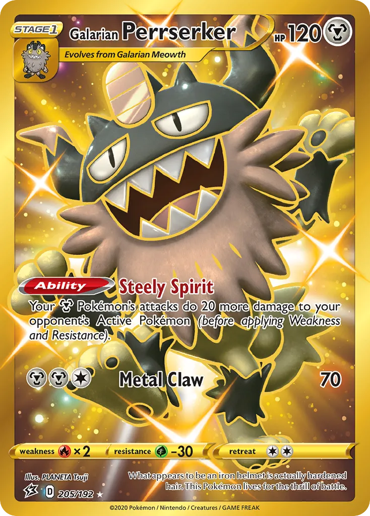 Galarian Perrserker — SWSH02: Rebel Clash — Pokemon