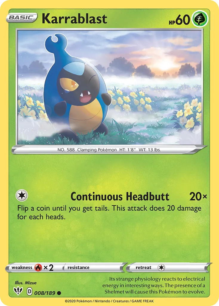 Karrablast — SWSH03: Darkness Ablaze — Pokémon