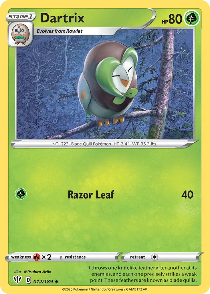 Dartrix — SWSH03: Darkness Ablaze — Pokémon