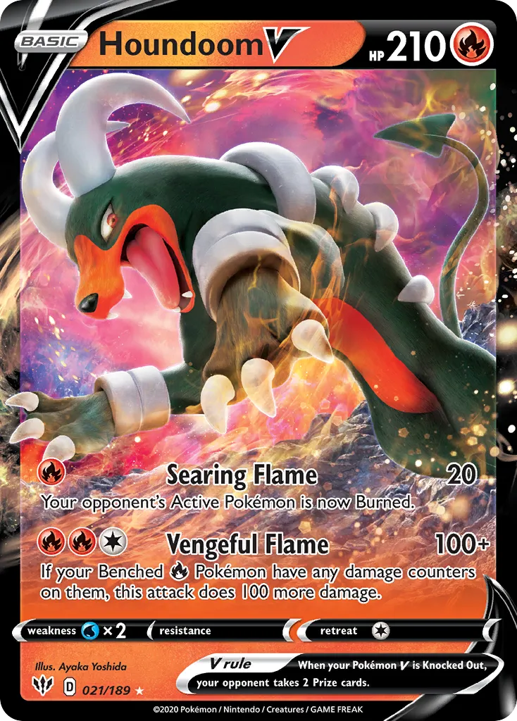 Houndoom V — SWSH03: Darkness Ablaze — Pokémon
