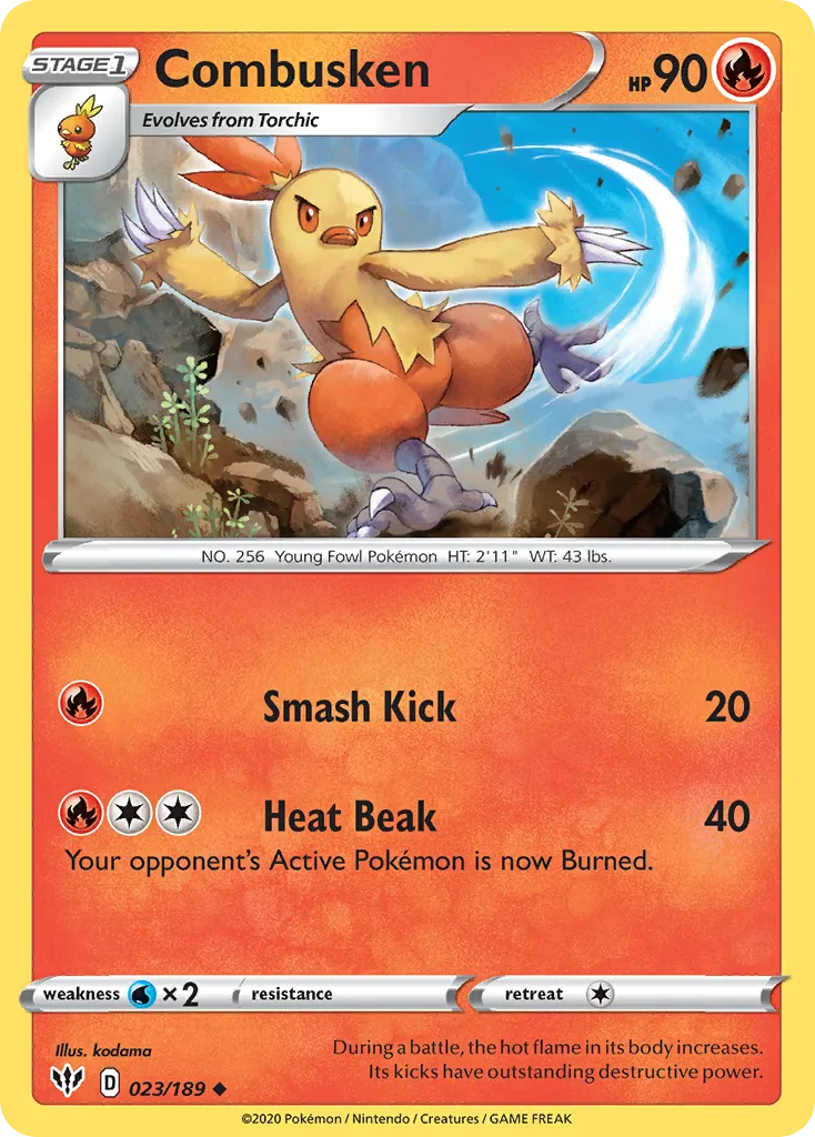 Combusken — SWSH03: Darkness Ablaze — Pokémon