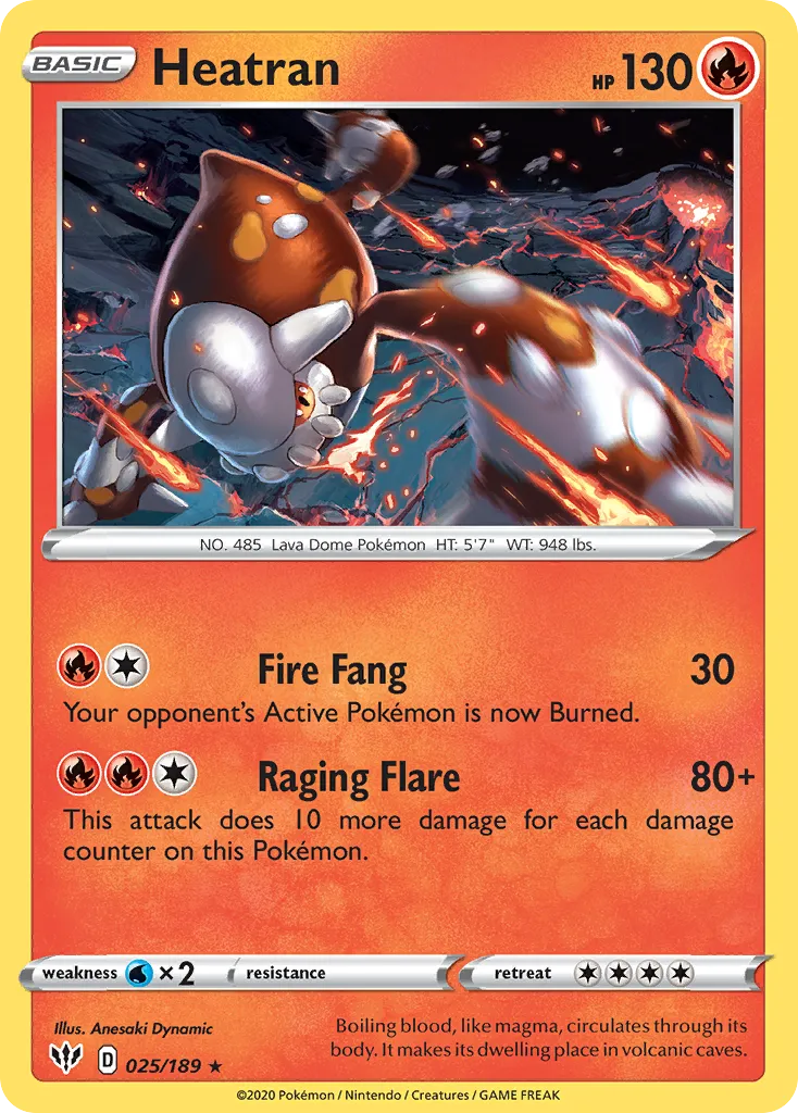 Heatran — SWSH03: Darkness Ablaze — Pokémon