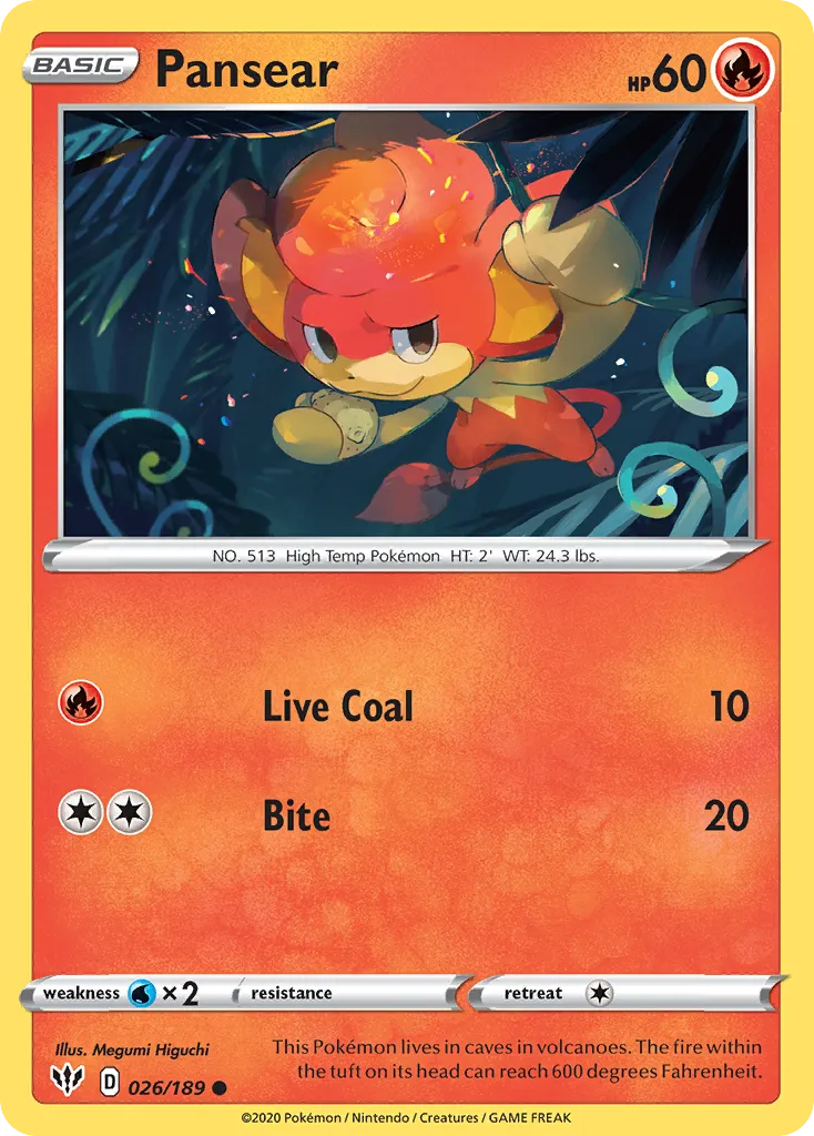 Pansear — SWSH03: Darkness Ablaze — Pokémon