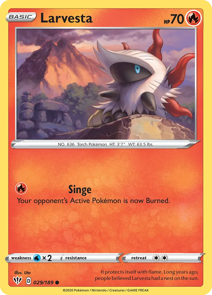 Larvesta — SWSH03: Darkness Ablaze — Pokémon