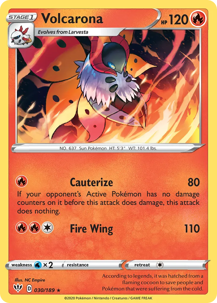 Volcarona — SWSH03: Darkness Ablaze — Pokémon