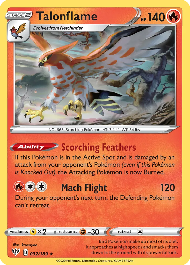 Talonflame — SWSH03: Darkness Ablaze — Pokémon