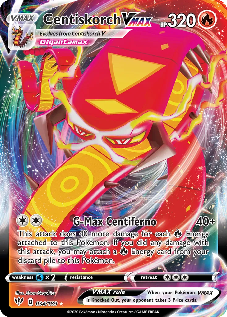 Centiskorch VMAX — SWSH03: Darkness Ablaze — Pokémon