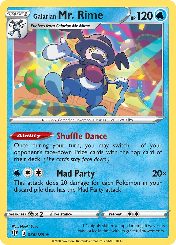 Galarian Mr. Rime — SWSH03: Darkness Ablaze — Pokémon