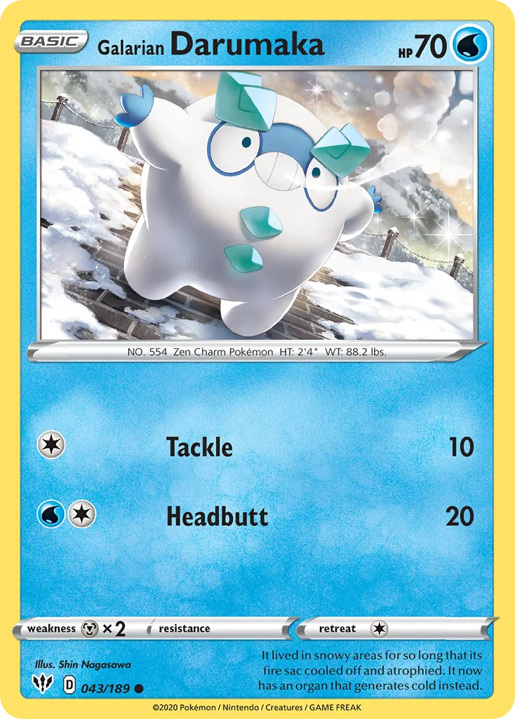 Galarian Darumaka — SWSH03: Darkness Ablaze — Pokémon