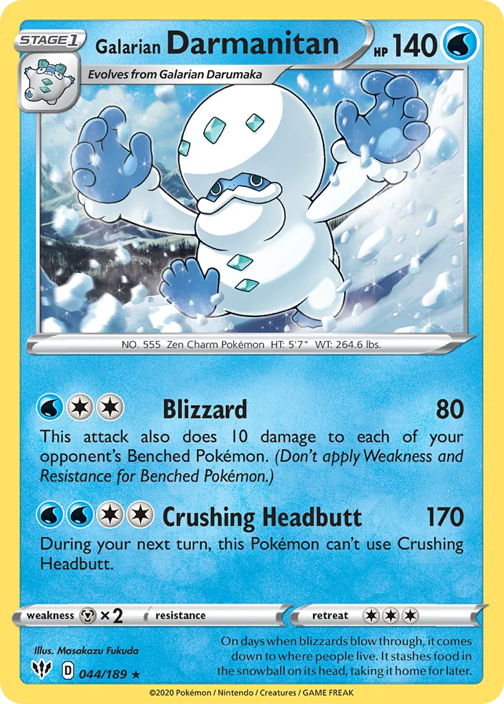 Galarian Darmanitan — SWSH03: Darkness Ablaze — Pokémon