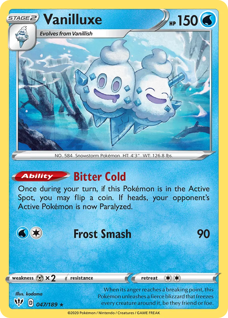 Vanilluxe — SWSH03: Darkness Ablaze — Pokémon