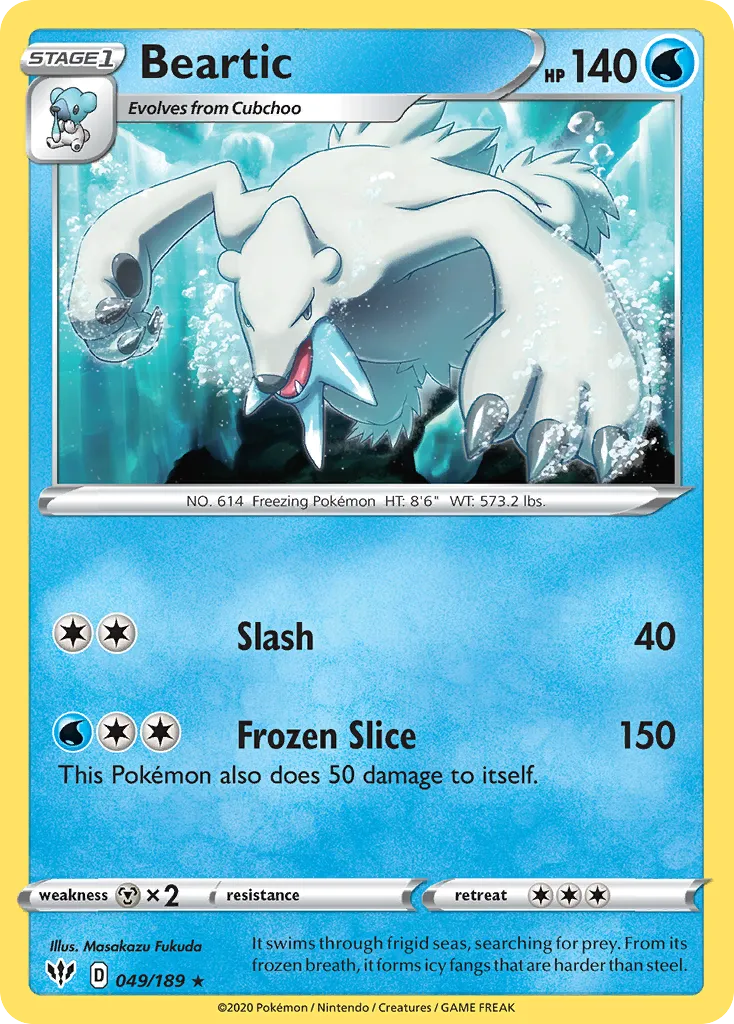 Beartic — SWSH03: Darkness Ablaze — Pokémon