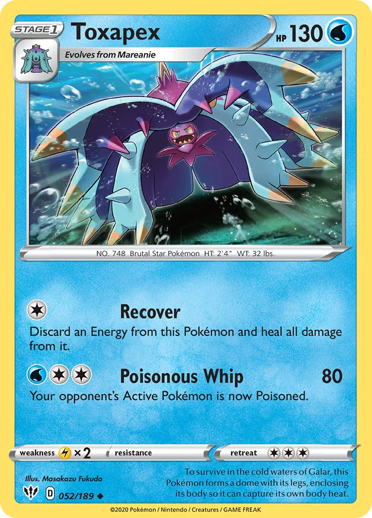 Toxapex — SWSH03: Darkness Ablaze — Pokémon