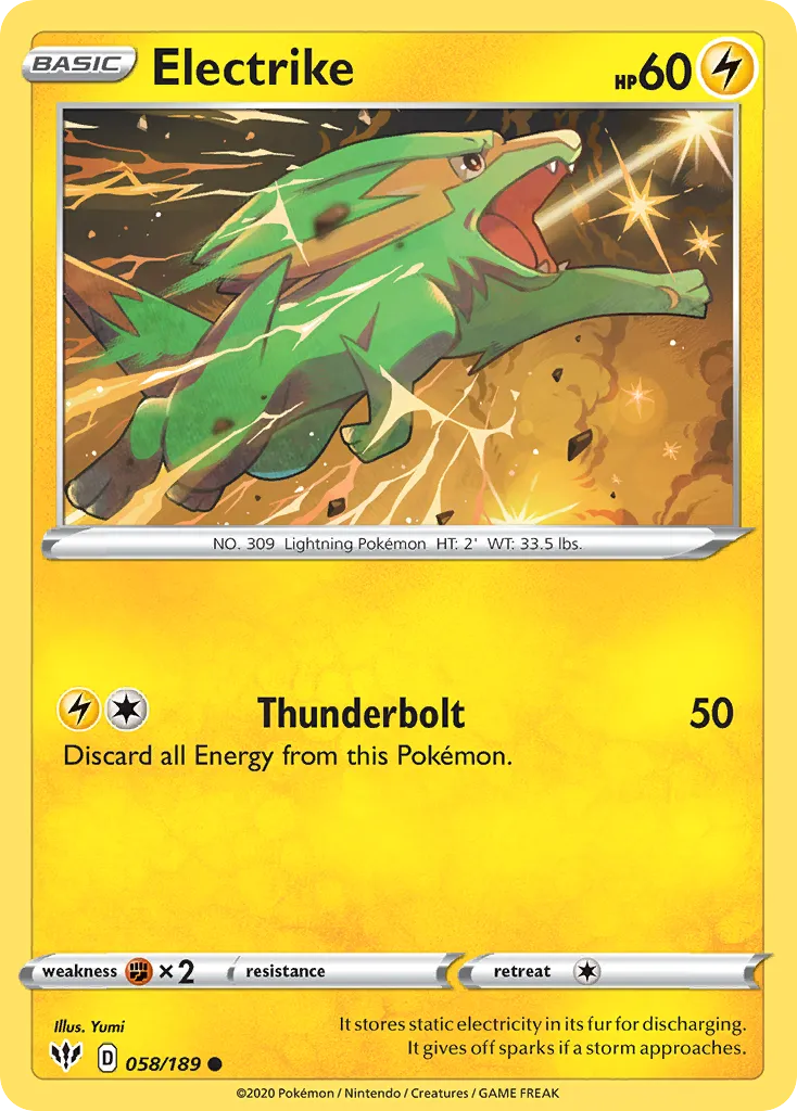 Electrike — SWSH03: Darkness Ablaze — Pokemon