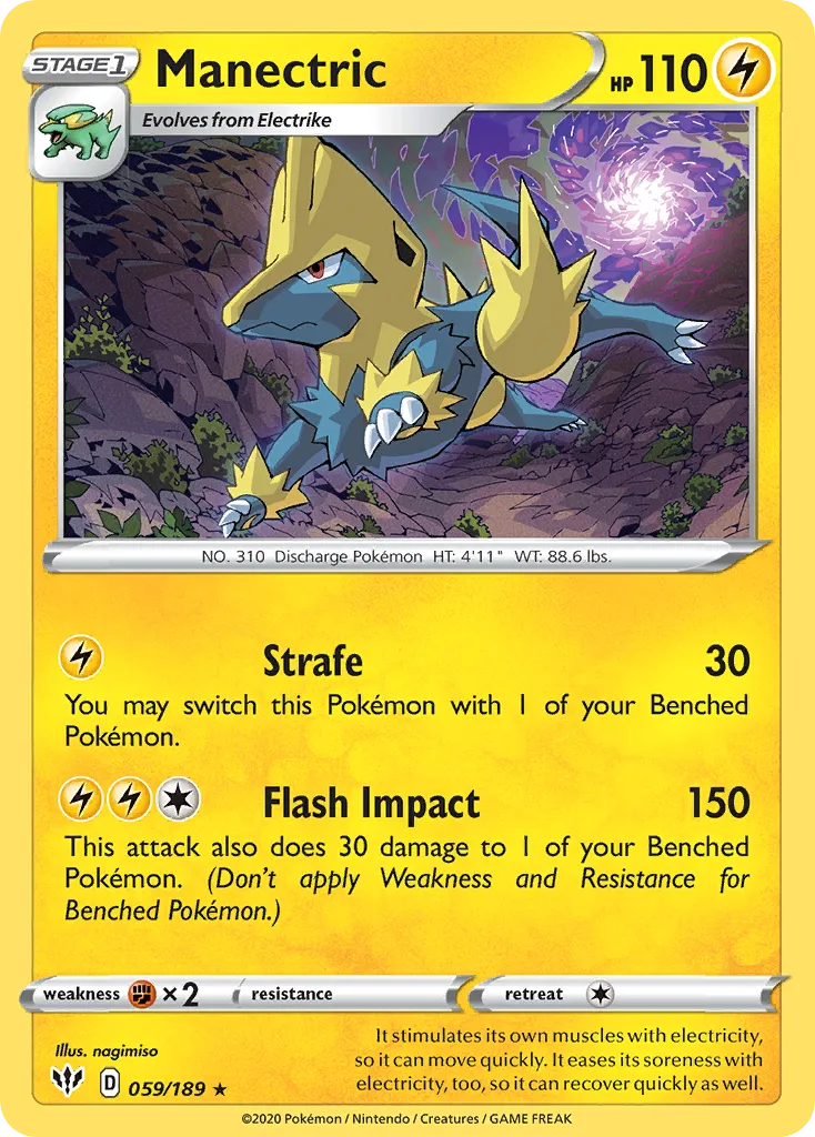 Manectric — SWSH03: Darkness Ablaze — Pokémon