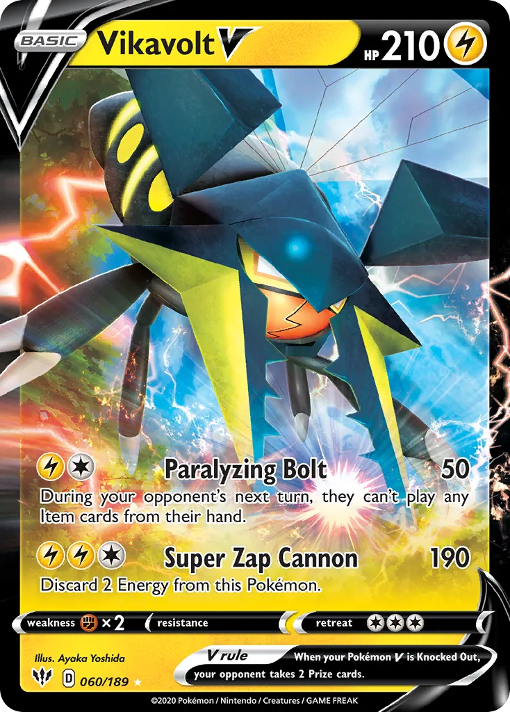 Vikavolt V — SWSH03: Darkness Ablaze — Pokémon