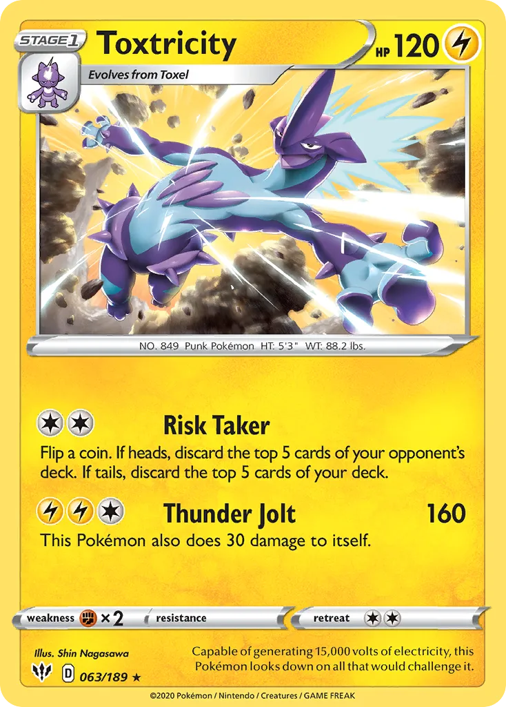 Toxtricity — SWSH03: Darkness Ablaze — Pokémon