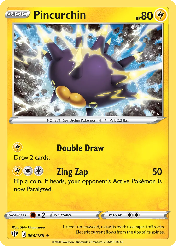 Pincurchin — SWSH03: Darkness Ablaze — Pokémon