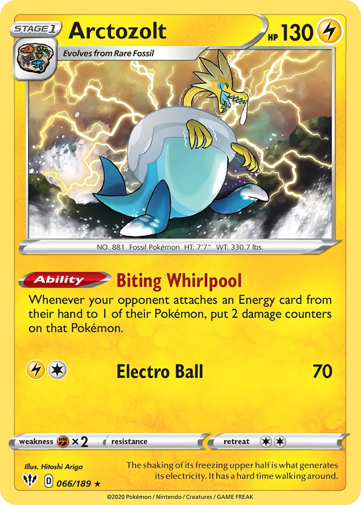 Arctozolt — SWSH03: Darkness Ablaze — Pokémon