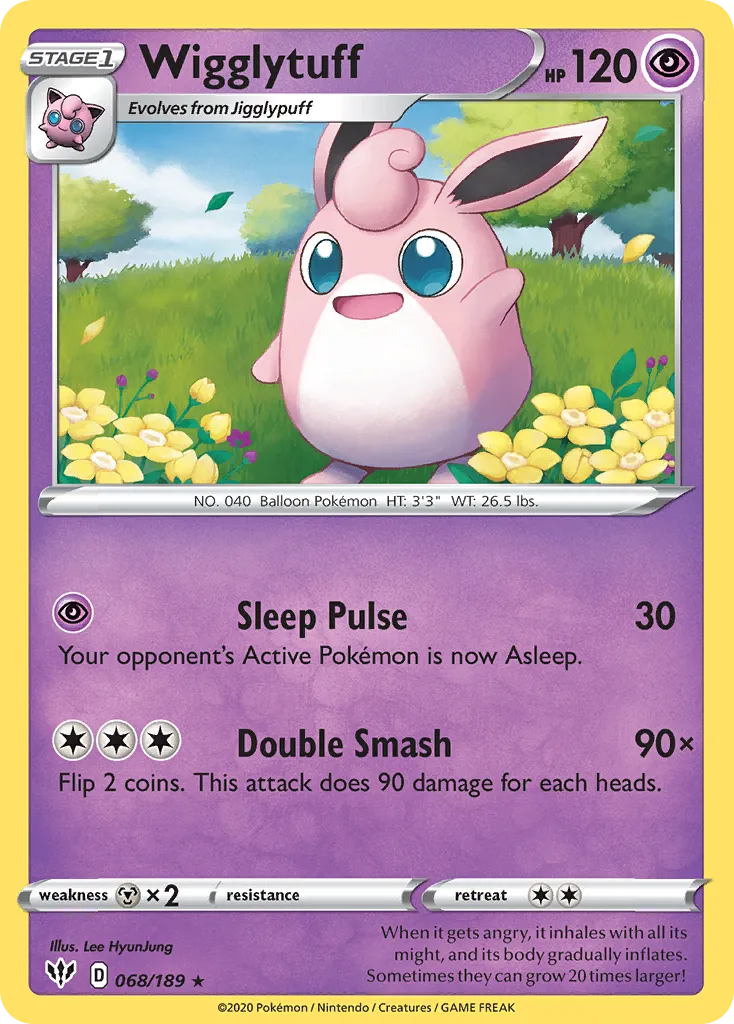 Wigglytuff from SWSH03: Darkness Ablaze - Pokemon