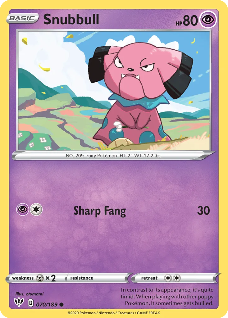 Snubbull — SWSH03: Darkness Ablaze — Pokémon
