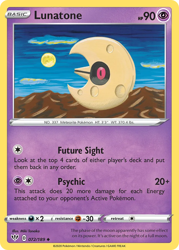 Lunatone — SWSH03: Darkness Ablaze — Pokémon