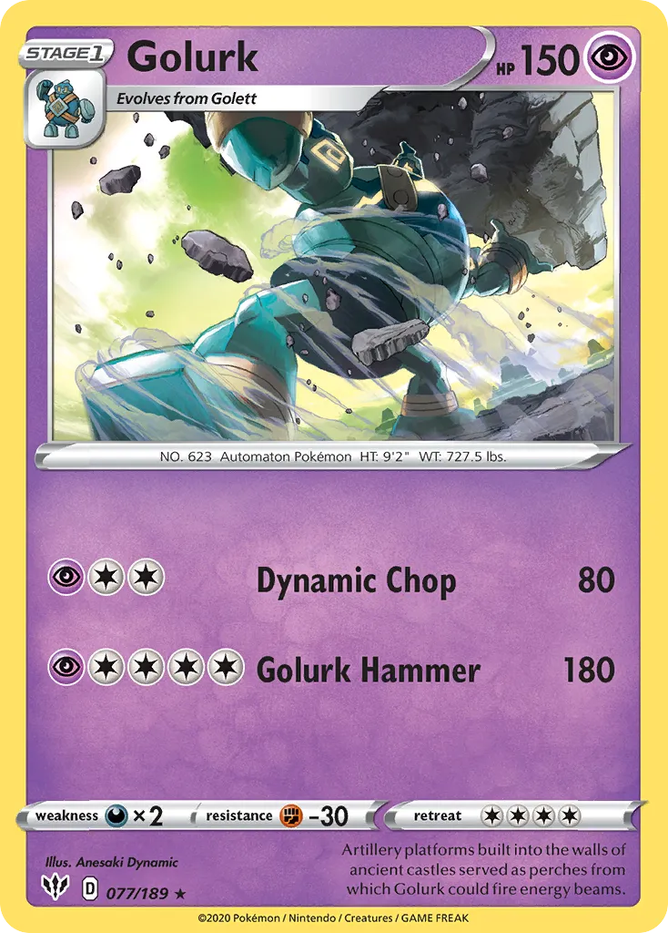 Golurk — SWSH03: Darkness Ablaze — Pokémon
