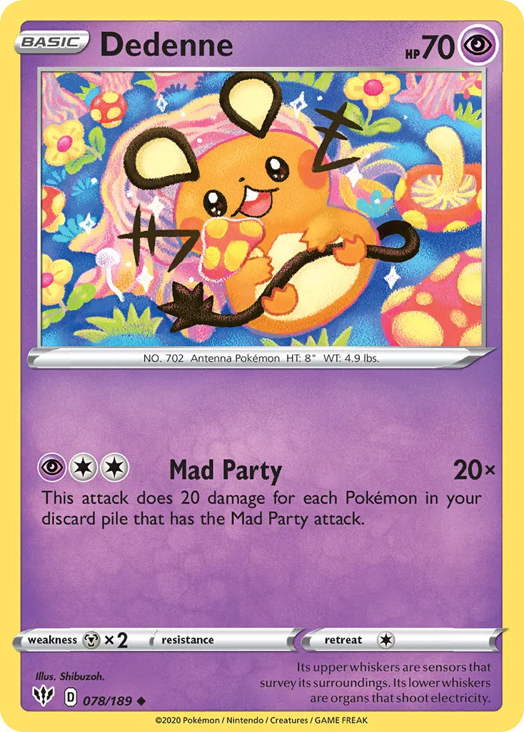 Dedenne — SWSH03: Darkness Ablaze — Pokemon