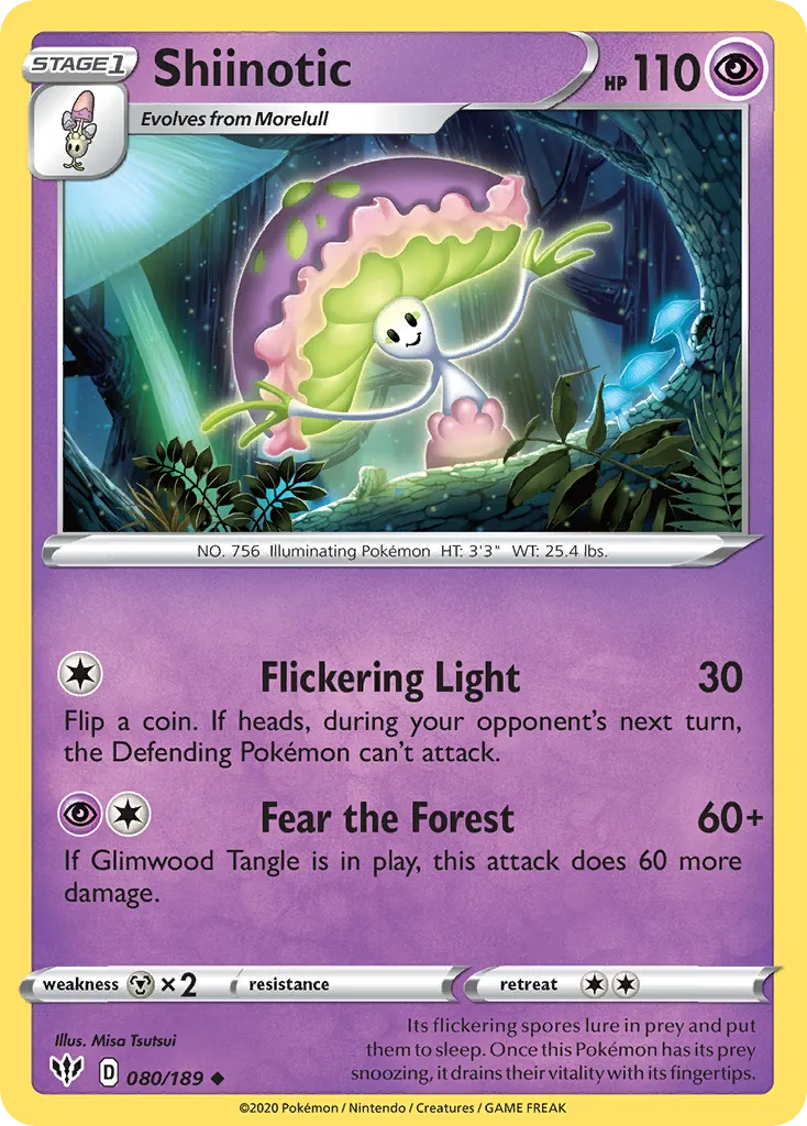 Shiinotic — SWSH03: Darkness Ablaze — Pokémon