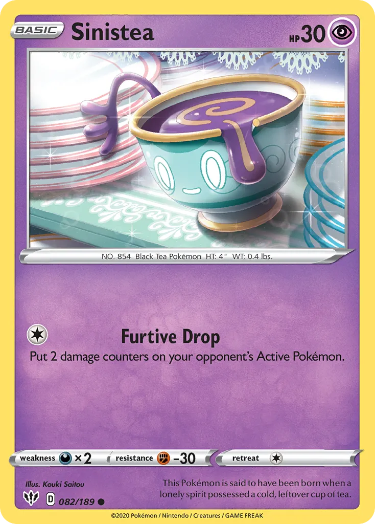 Sinistea — SWSH03: Darkness Ablaze — Pokémon