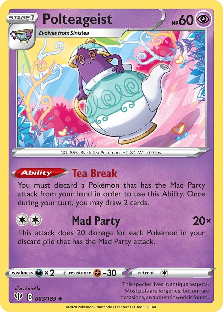 Polteageist — SWSH03: Darkness Ablaze — Pokémon