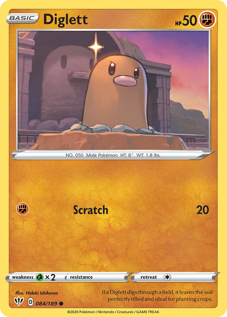 Diglett — SWSH03: Darkness Ablaze — Pokémon