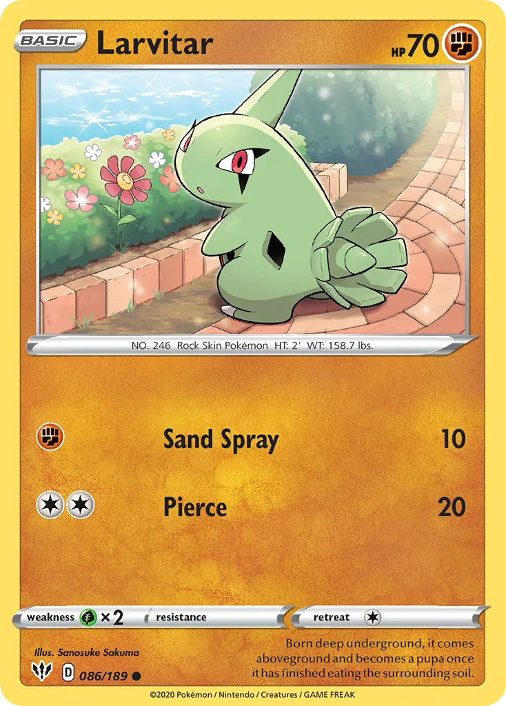 Larvitar — SWSH03: Darkness Ablaze — Pokémon