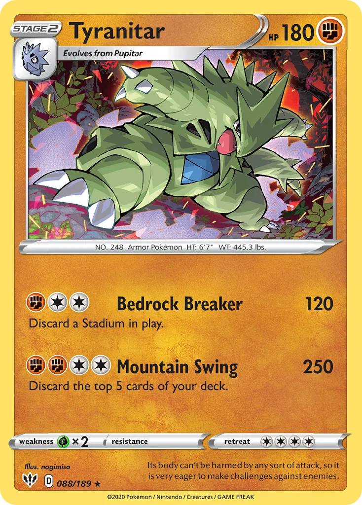 Tyranitar — SWSH03: Darkness Ablaze — Pokémon