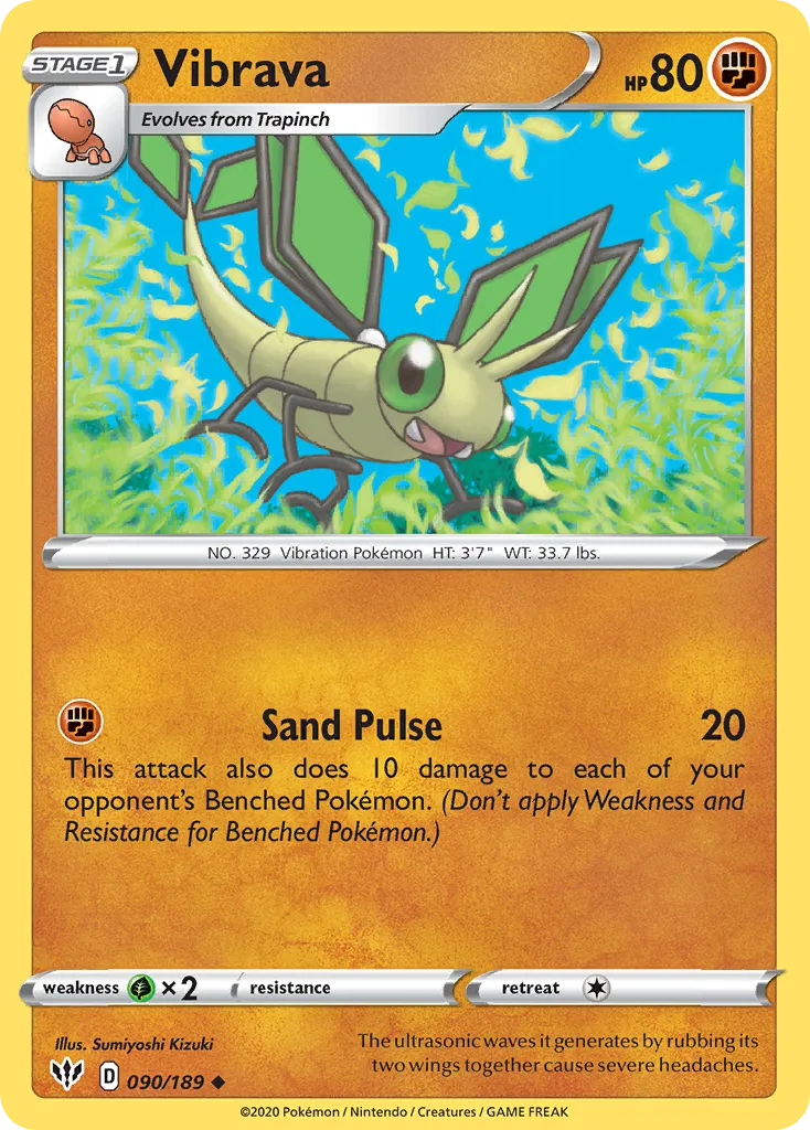 Vibrava — SWSH03: Darkness Ablaze — Pokémon