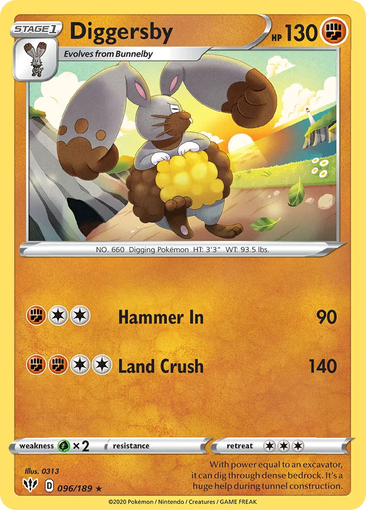 Diggersby — SWSH03: Darkness Ablaze — Pokémon