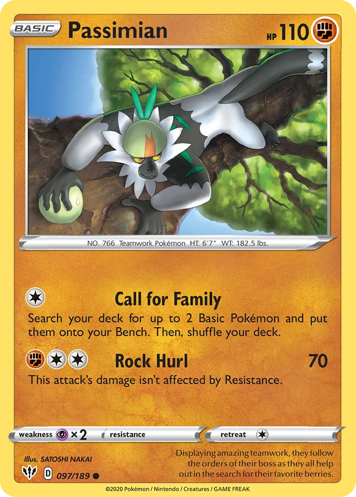 Passimian — SWSH03: Darkness Ablaze — Pokémon
